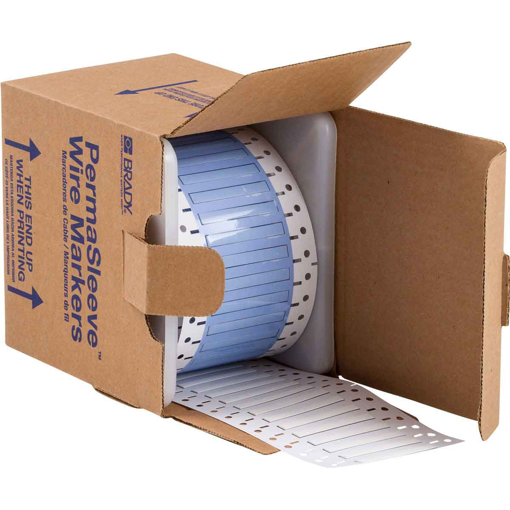 Brady PS-125-2-WT-S 0.11 x 2 x 0.235 Inch White Polyolefin Wire Marking Sleeve Brady PS-125-2-WT-S 0.11 x 2 x 0.235 Inch White Polyolefin Wire Marking Sleeve
