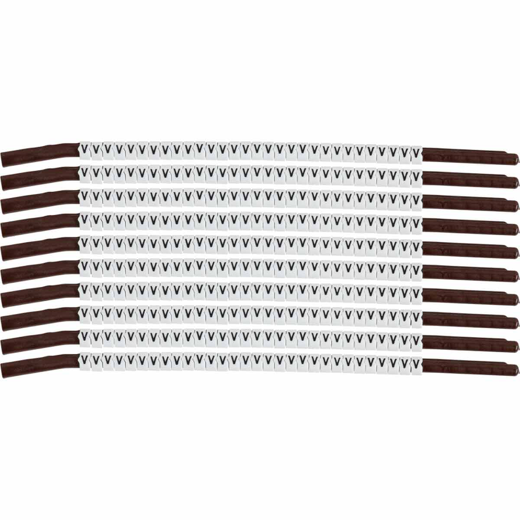 Product image for Brady SCN15-V ClipSleeve V Wire Markers, Pack of 10 Each, 12 AWG