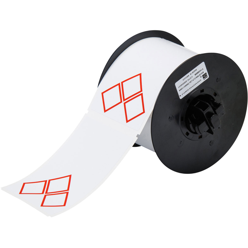 Product image for Brady B30-261-7569-CLP3A B30 Series GHS CLP Vinyl Labels, 2.95" H x 4.33" W, Red on White, Pre-Printed Areas on Label: 3A Diamonds