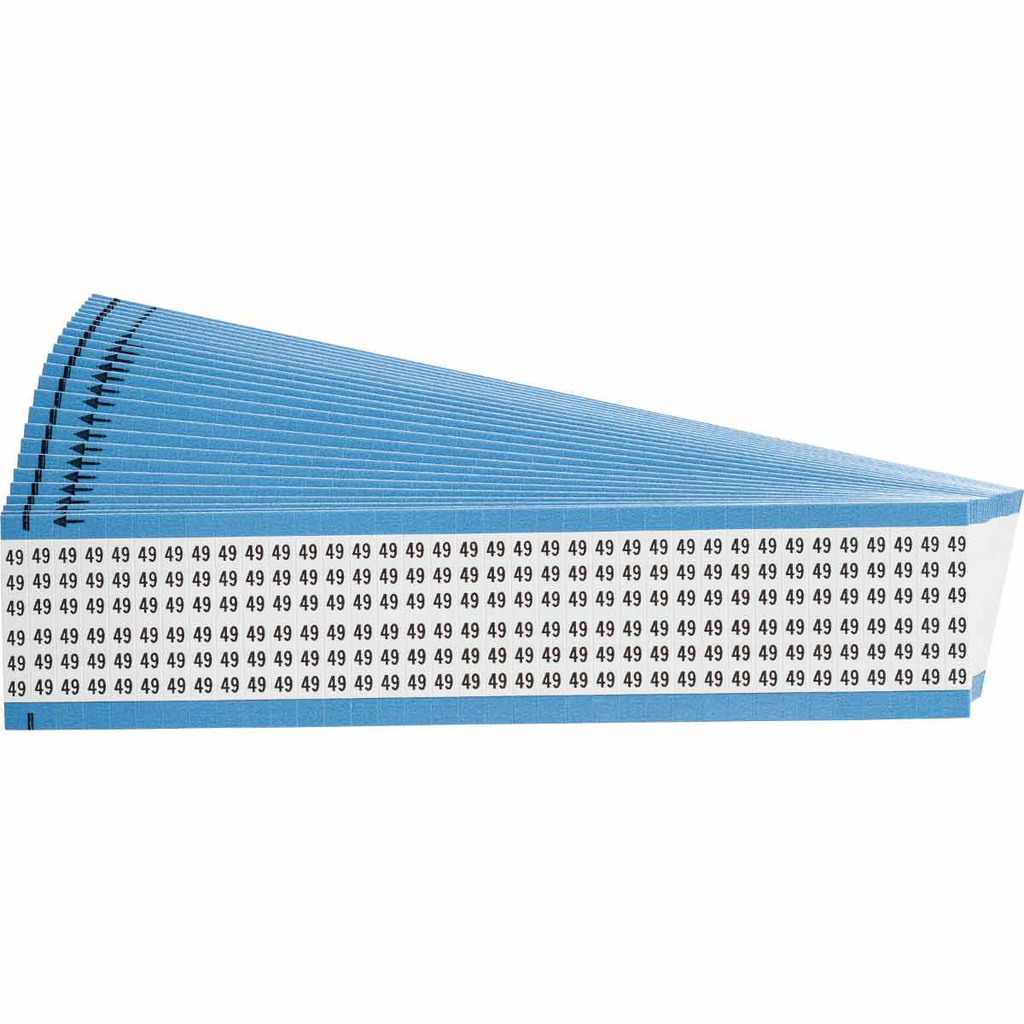 Product image for Brady WM-49-PK Wire Marker Card - Repositionable Vinyl Cloth, Legend 49