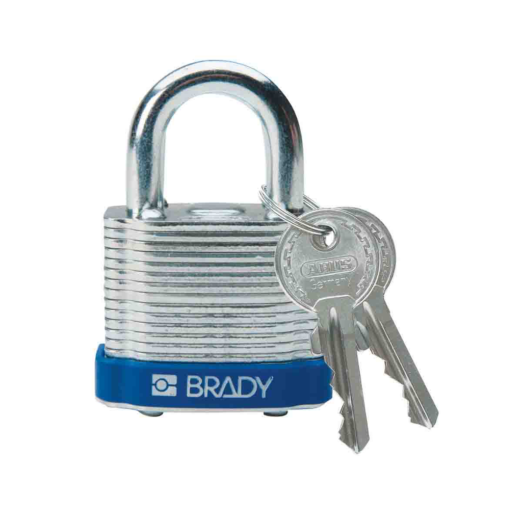 Product image for Brady 99504 Brady® Standard-Size Steel Padlock - 5-Pin Cylinder, 0.75" Shackle Clearance
