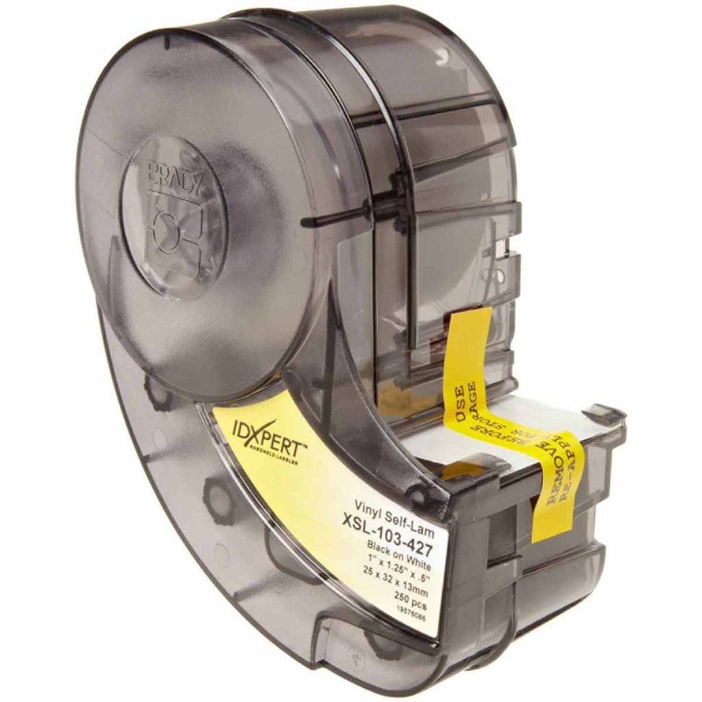 Brady XSL-103-427 250/Pack 1.25 x 1.0 x 0.5 Inch Vinyl Black On White Self Laminating Label Cartridge Brady XSL-103-427 250/Pack 1.25 x 1.0 x 0.5 Inch Vinyl Black On White Self Laminating Label Cartridge