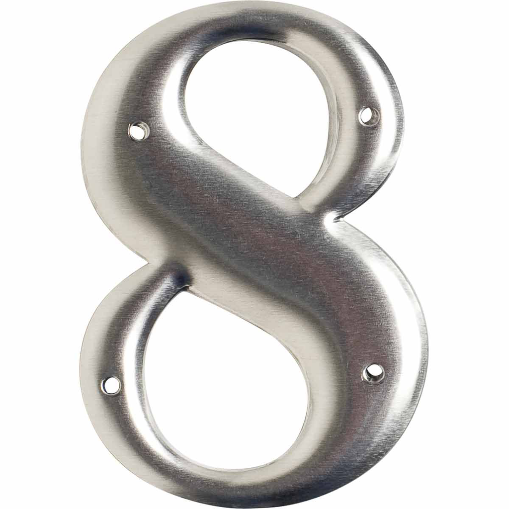 Product image for Brady 1600-8 1600 Series Permanent Aluminum Embossed Number and Letter Labels, 8