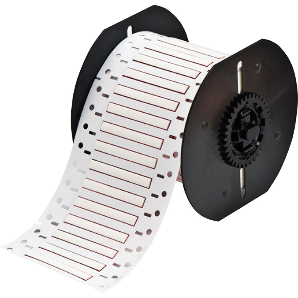 Product image for Brady B33-125-2-7642 B33 Series PermaSleeve HX Heat Shrink Wire Marking Sleeves, 0.125" Dia x 2" W, White, Roll of 500