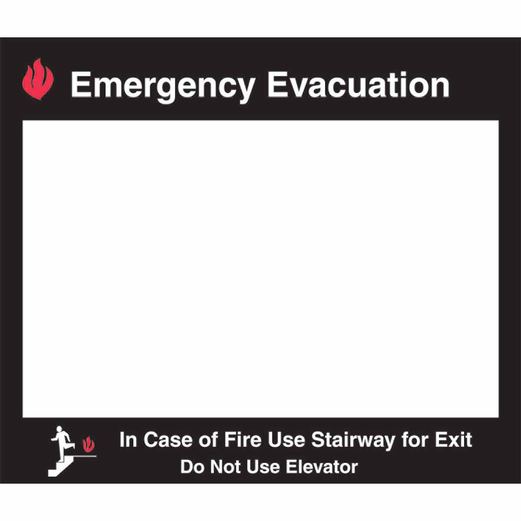 Product image for Brady 102856 Emergency Evacuation Map Holder, 15" H x 17.5" W, Acrylic