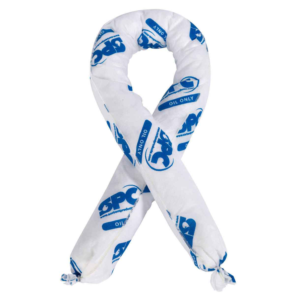 Product image for Brady OIL412 Oil Only Absorbent Socks, 3" x 4', Absorbency Capacity 12 gal