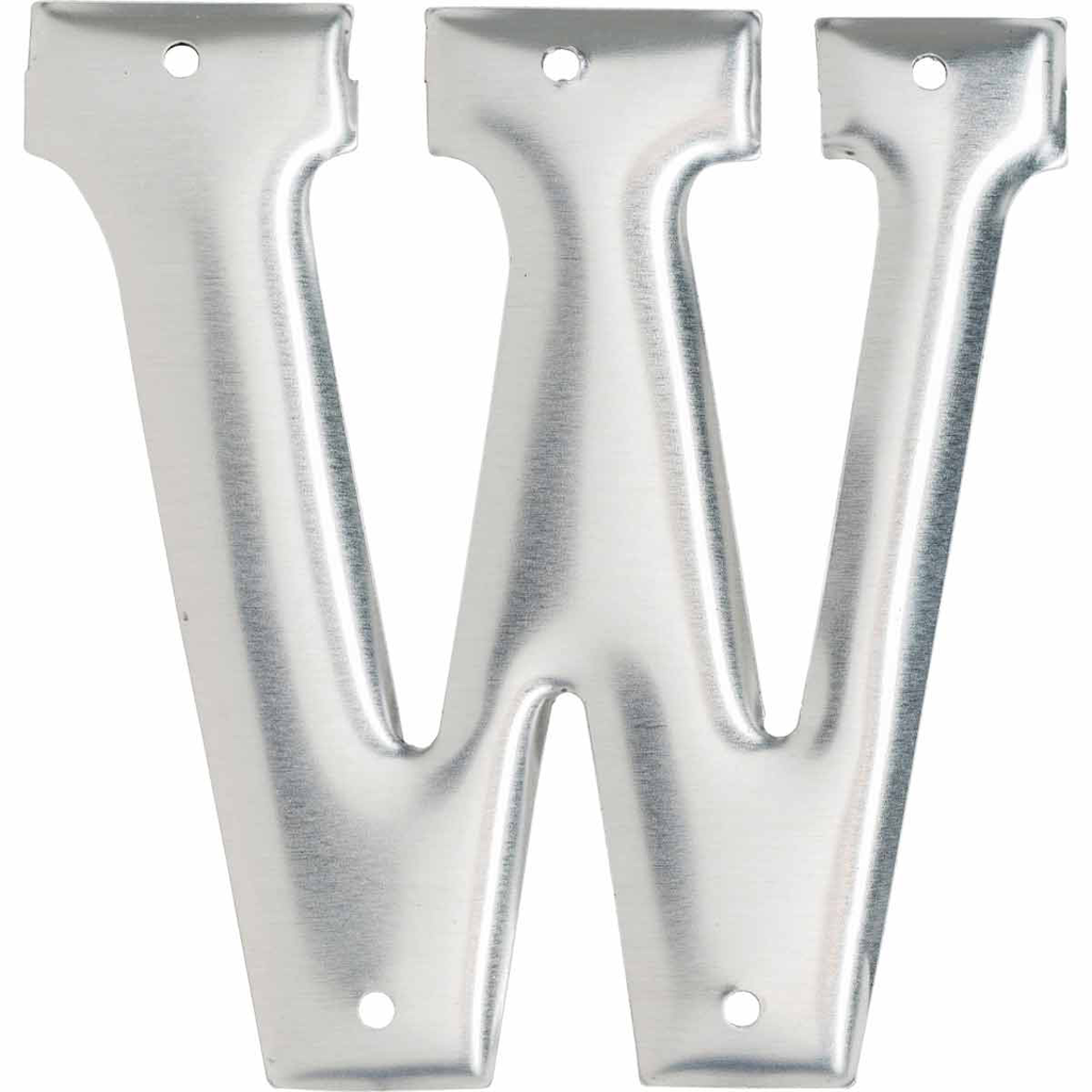 Product image for Brady 1600-W 1600 Series Permanent Aluminum Embossed Number and Letter Labels, W