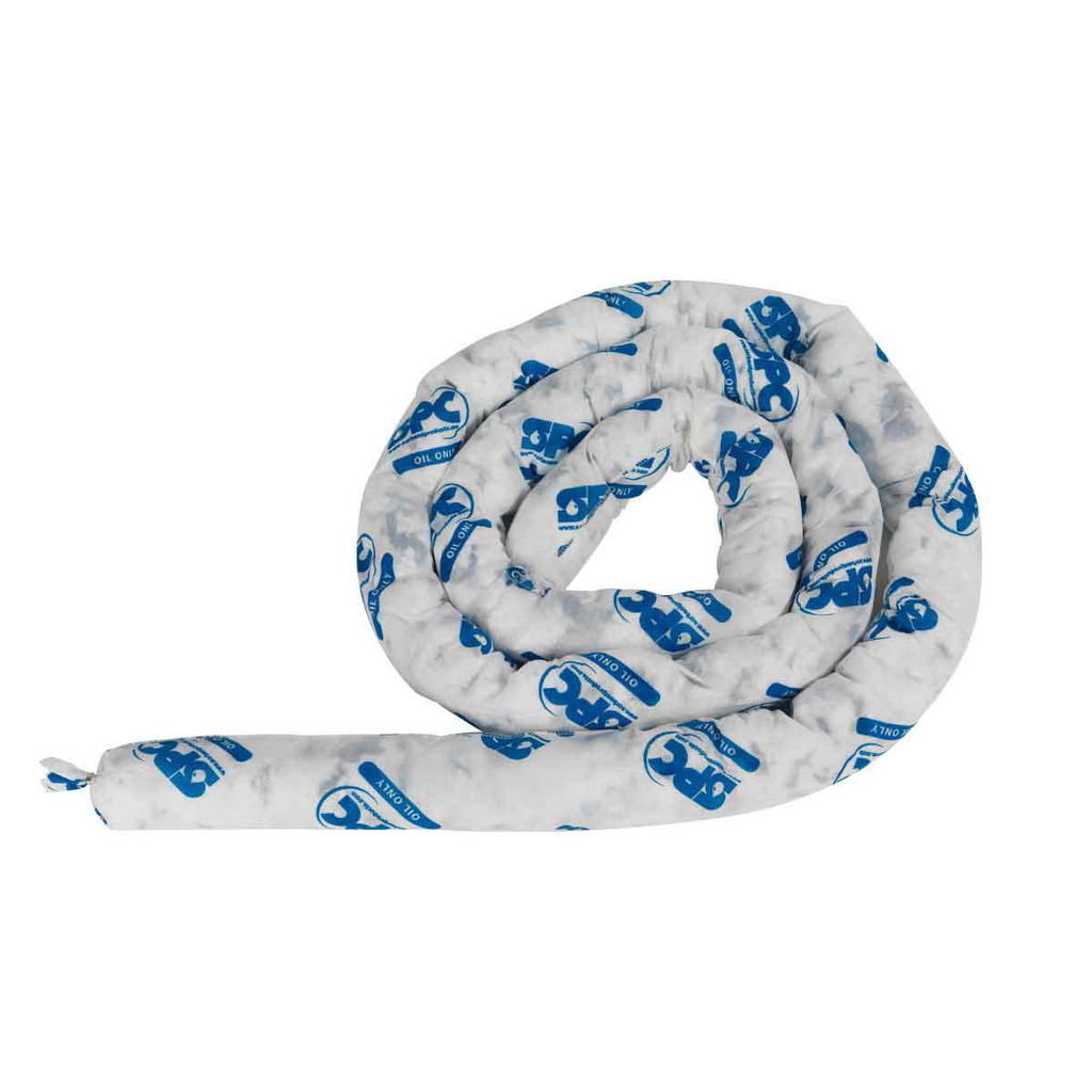 Product image for Brady OIL124 Oil Only Absorbent Socks, 3" x 12', Absorbency Capacity 12 gal