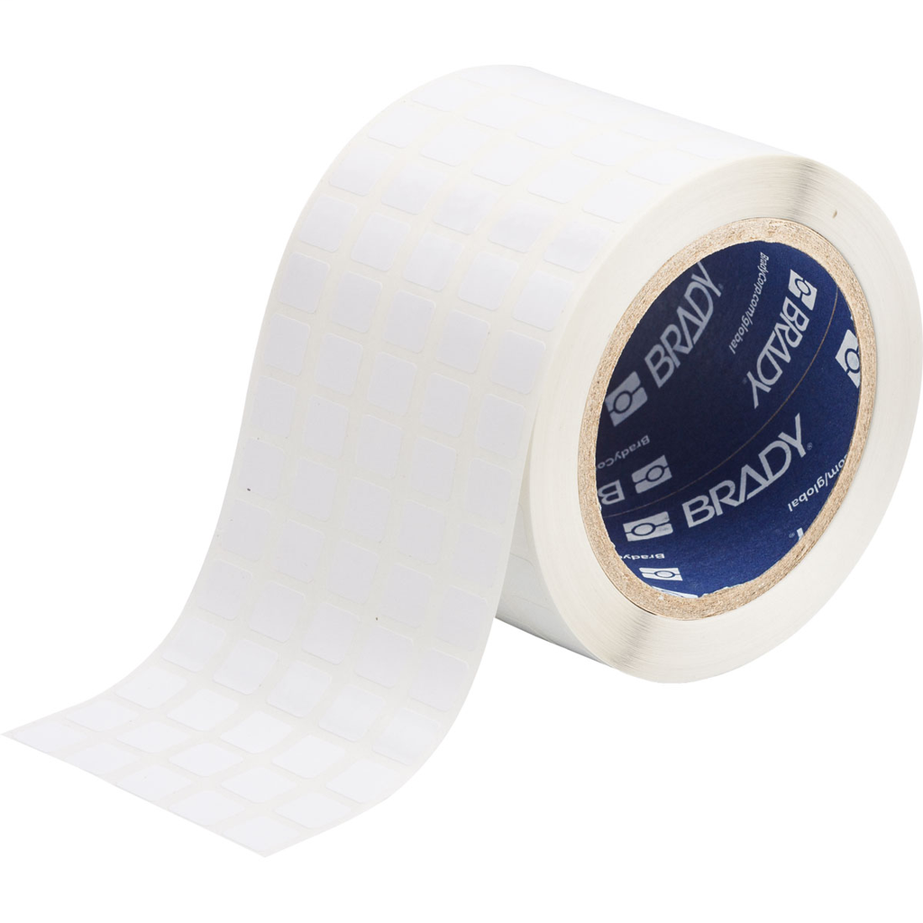 Brady THT-12-423-10 0.5 x 0.437 Inch White Polyester Thermal Transfer Printable Label Brady THT-12-423-10 0.5 x 0.437 Inch White Polyester Thermal Transfer Printable Label