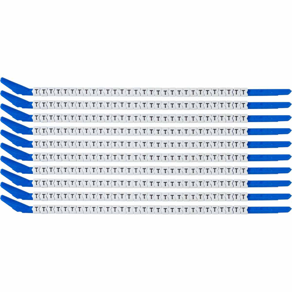 Product image for Brady SCN13-T ClipSleeve T Wire Markers, Pack of 10 Each, 14 AWG