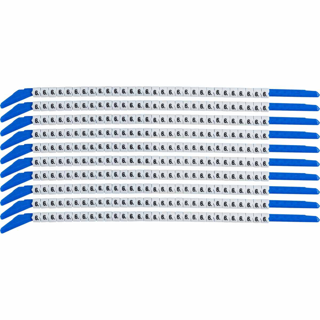 Product image for Brady SCN13-6 ClipSleeve Wire Markers Size 13 Nylon 14 AWG - 14 AWG, 6 Pack of 300 Each