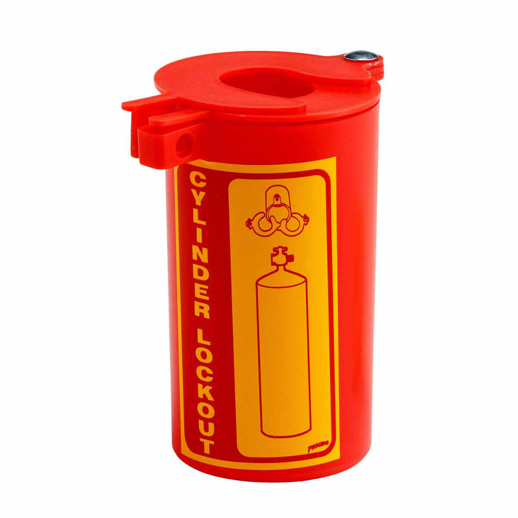 Product image for Brady LM023E Gas Cylinder Lockout, 6.25" H x 3.47" Dia