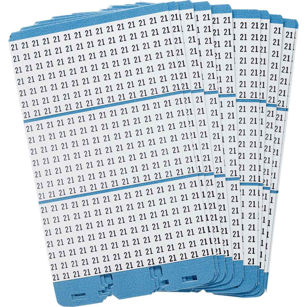 Product image for Brady PWM-21 Porta-Pack® Wire Marker Book Refill - Repositionable Vinyl Cloth, Legend 21