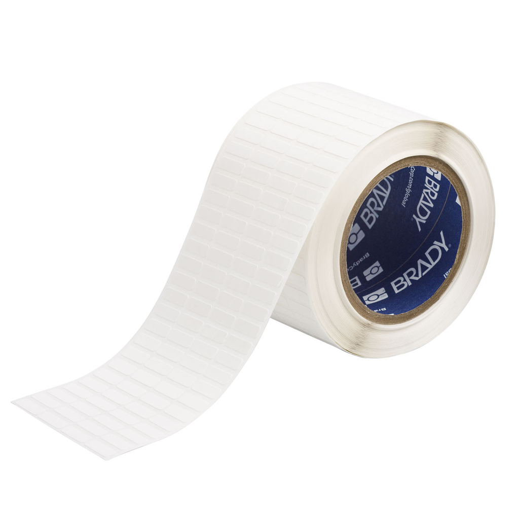 Product image for Brady THT-1-498-10 Repositionable Vinyl Cloth labels, 0.25" H x 0.75" W, Roll of 10000 Labels