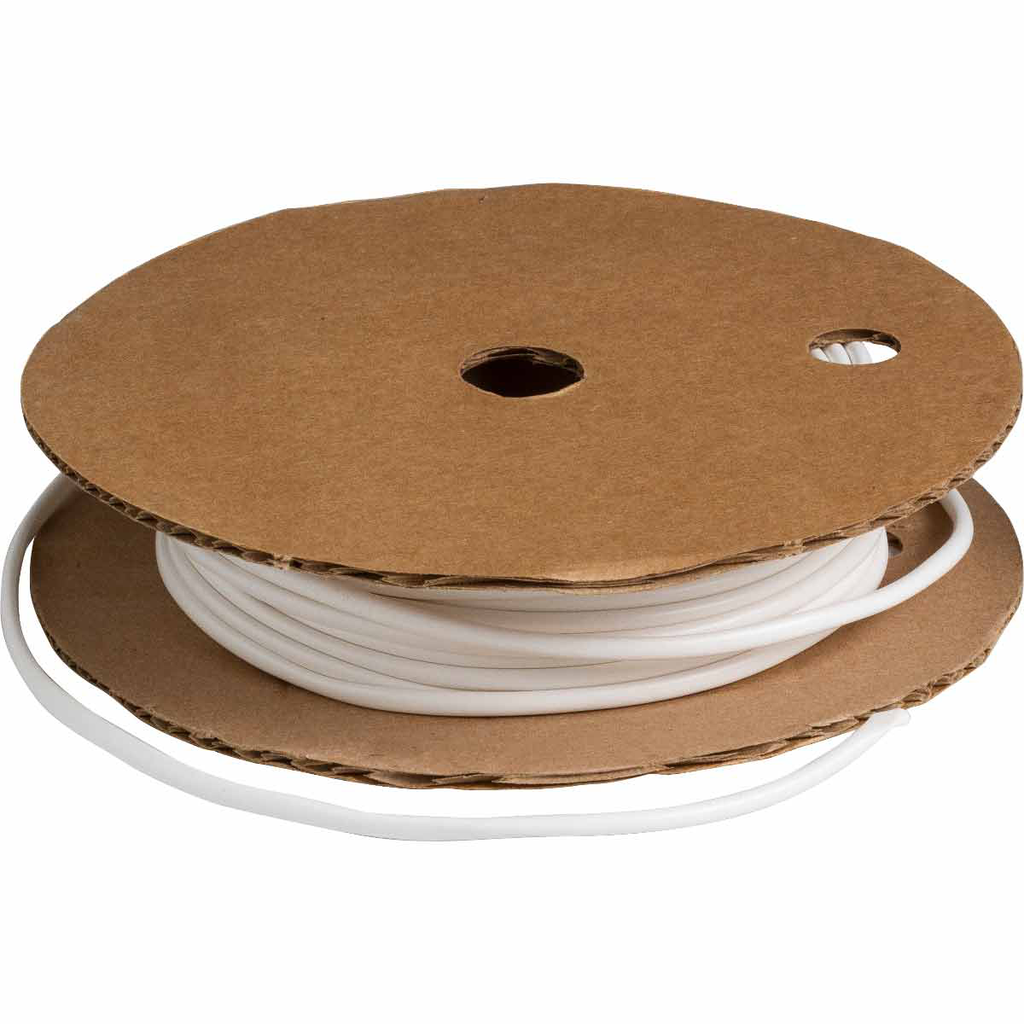 Product image for Brady PVC-8-500 BRADYMARK Series PVC Tubing: Vinyl, White, 0.141" Dia x 500' L