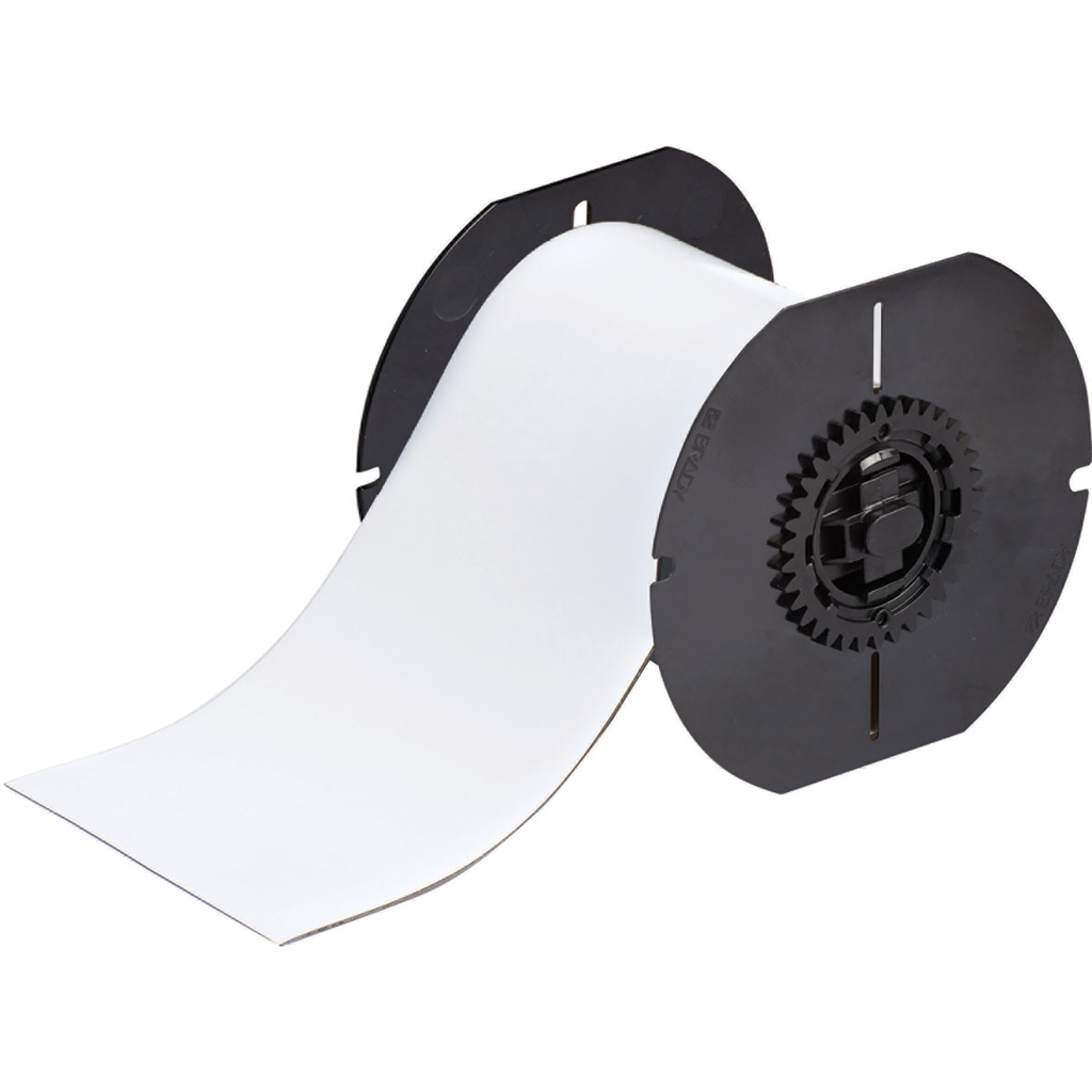 Product image for Brady B30C-4250-509-WT B30 Series Magnetic Labels, 4.25" W x 25' L, White