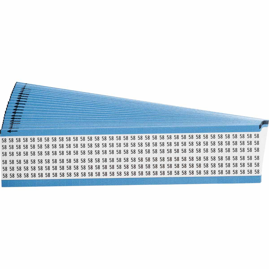 Product image for Brady WM-58-PK Wire Marker Card - Repositionable Vinyl Cloth, Legend 58