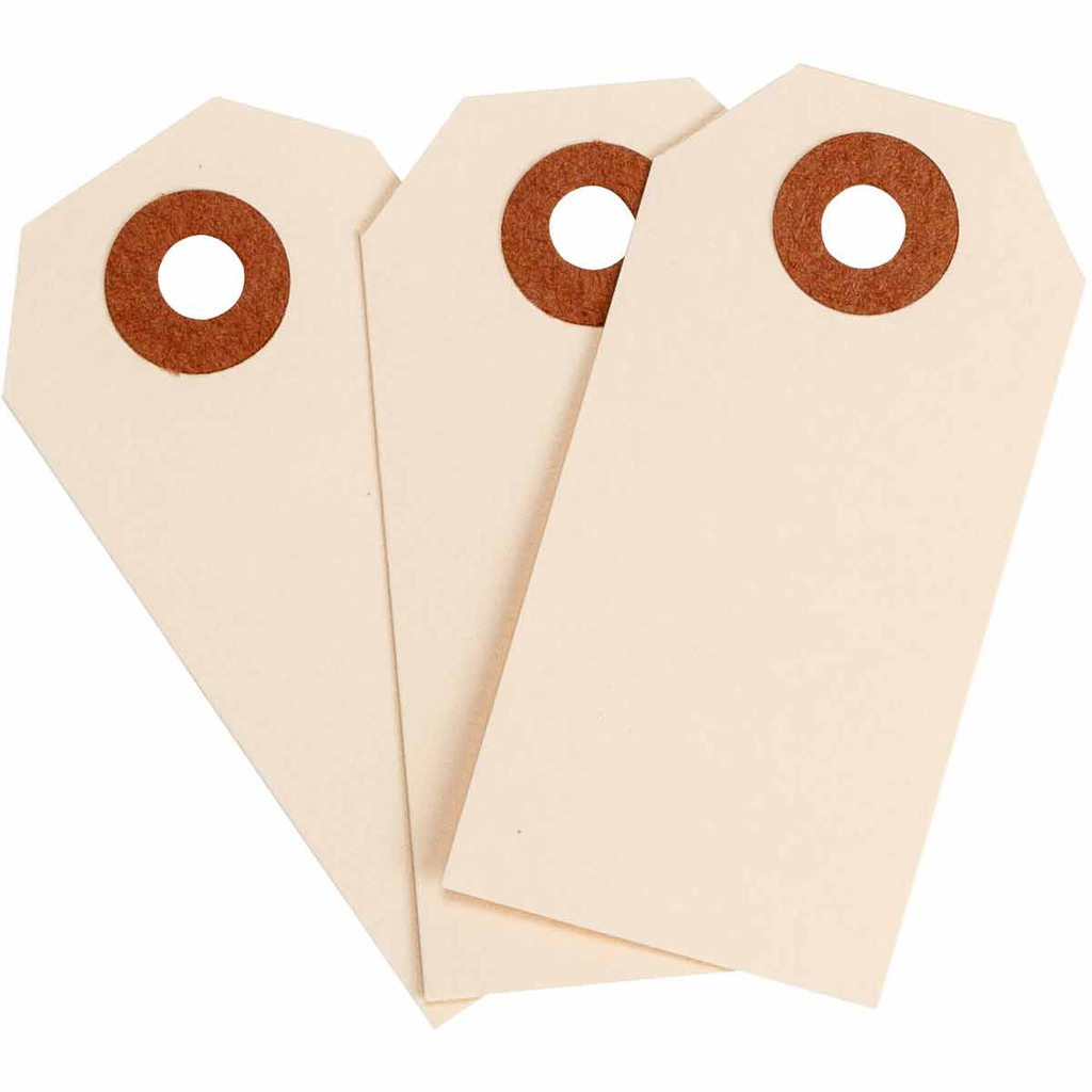 Product image for Brady 102040 Blank Manila Tags, 2.75" H x 1.375" W, Cardstock