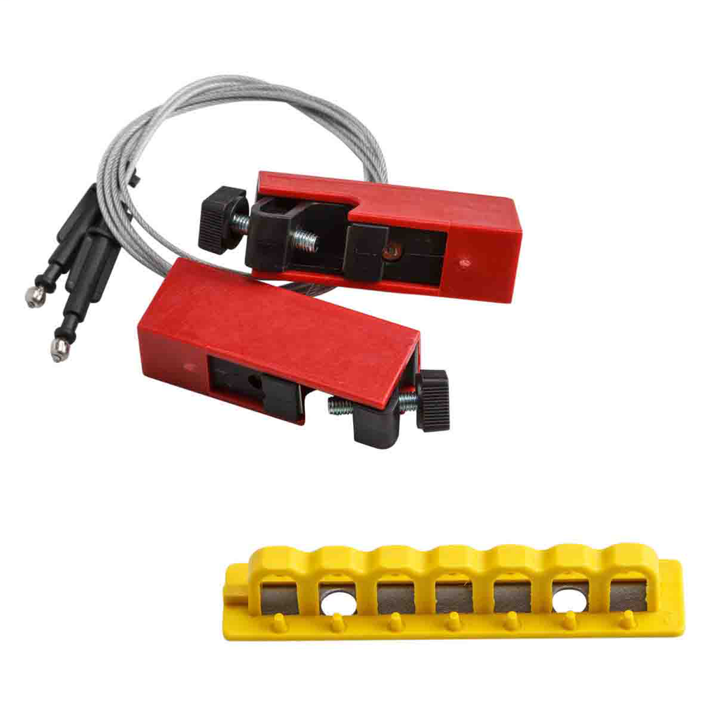 Product image for Brady 65899 EZ Paneloc™ CLAMP-ON Circuit Breaker Lockout System Kit - Clamp-On Lockout Devices with Lock Rail