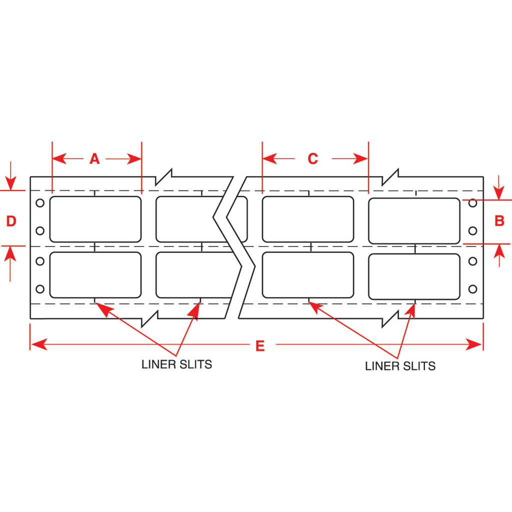 Product image for Brady DAT-3-637-10 DATAB Series Polyvinyl Fluoride Labels, 0.75" H x 0.5" W, Pack of 10000 Labels, Matte