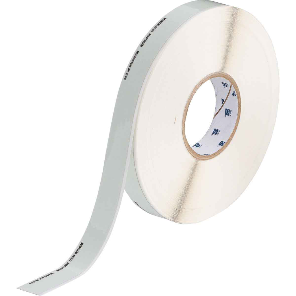 Product image for Brady 81874 BradyGlo&trade; NYC Egress Marking Tape Roll - Glow-In-The-Dark Self Sticking Polyester, Solid Color, Green Glow, 1" x 250'