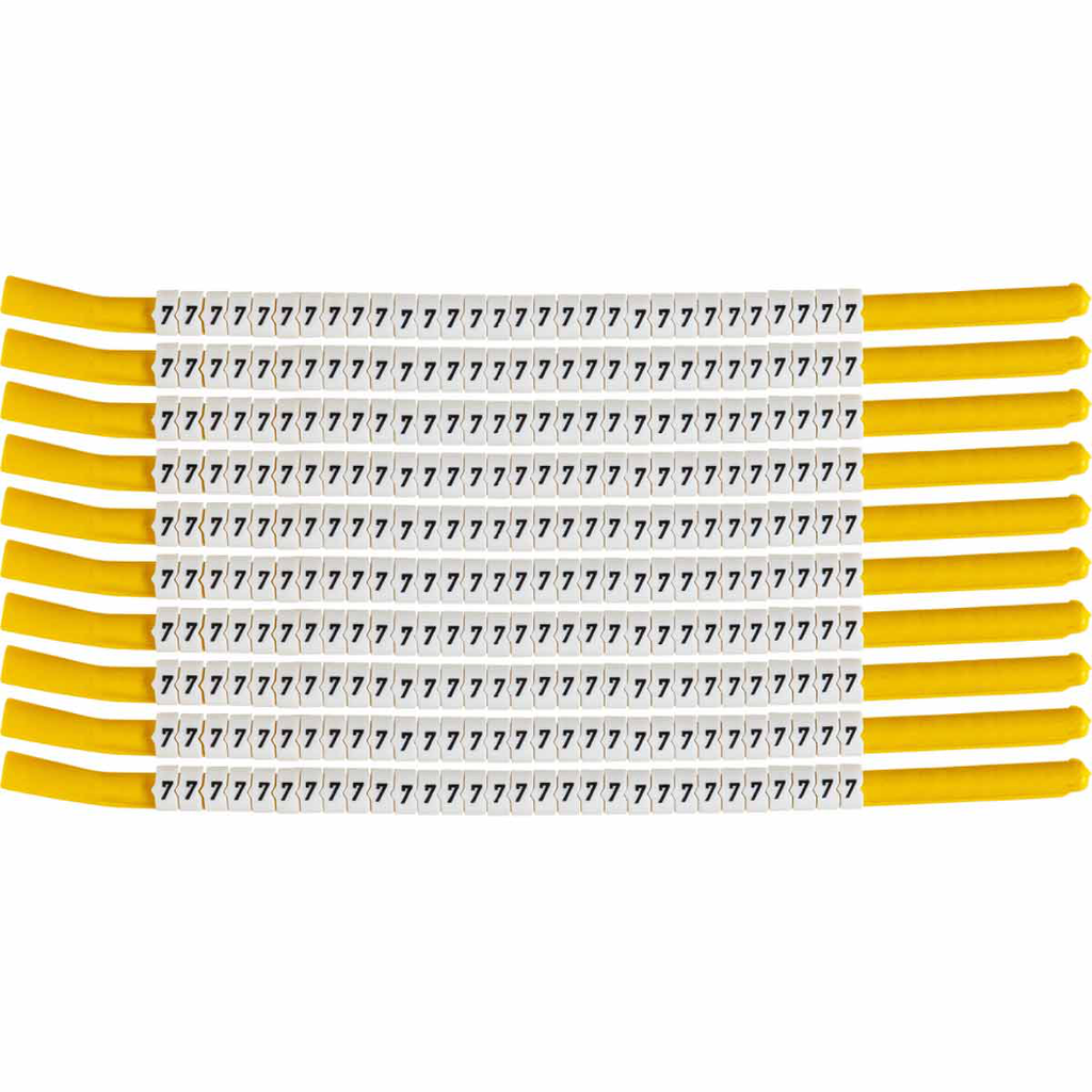 Product image for Brady SCN18-7 ClipSleeve 7 Wire Markers, Pack of 10 Each, 8 AWG