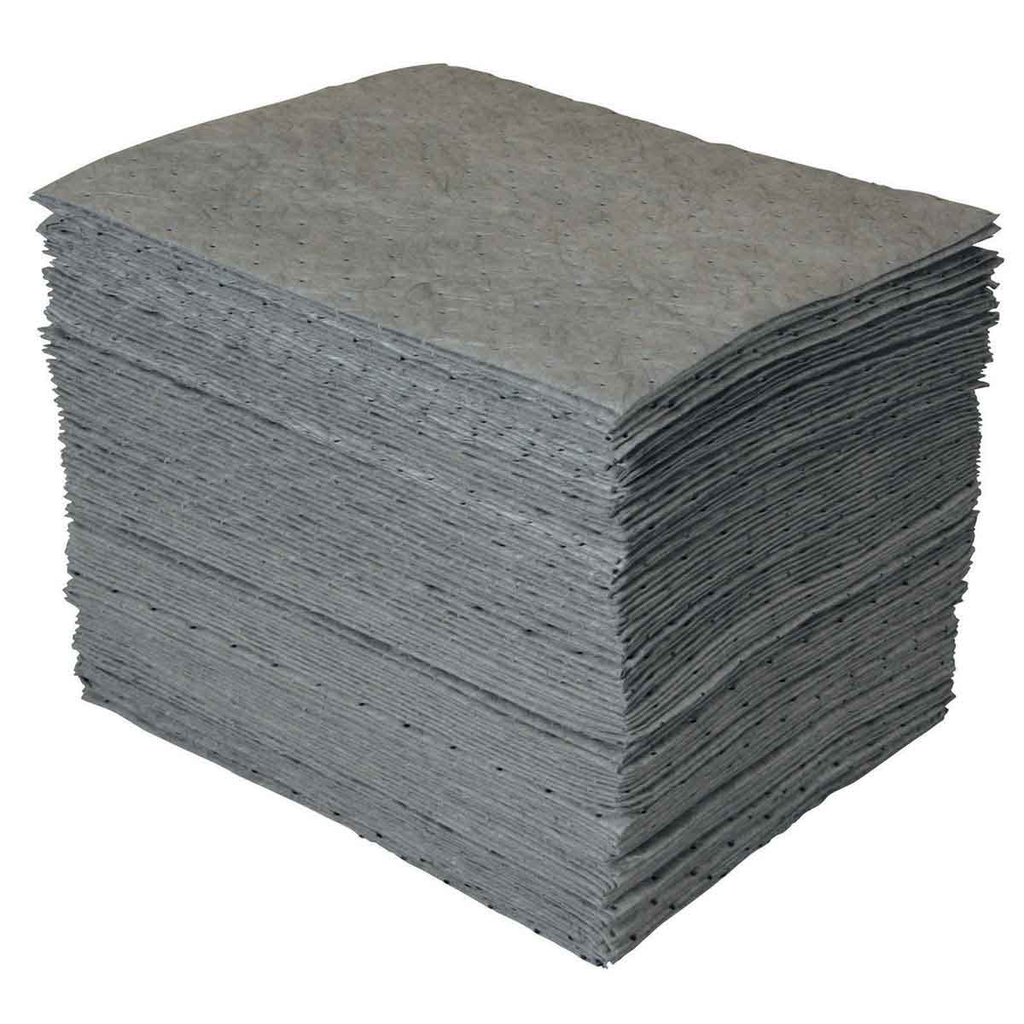Product image for Brady GP100 Universal Absorbent Pads - Heavy Weight, 15" x 19", Absorbency Capacity 30 gal