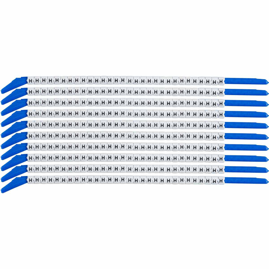 Product image for Brady SCN13-H ClipSleeve Wire Markers Size 13 Nylon 14 AWG - 14 AWG, H Pack of 300 Each
