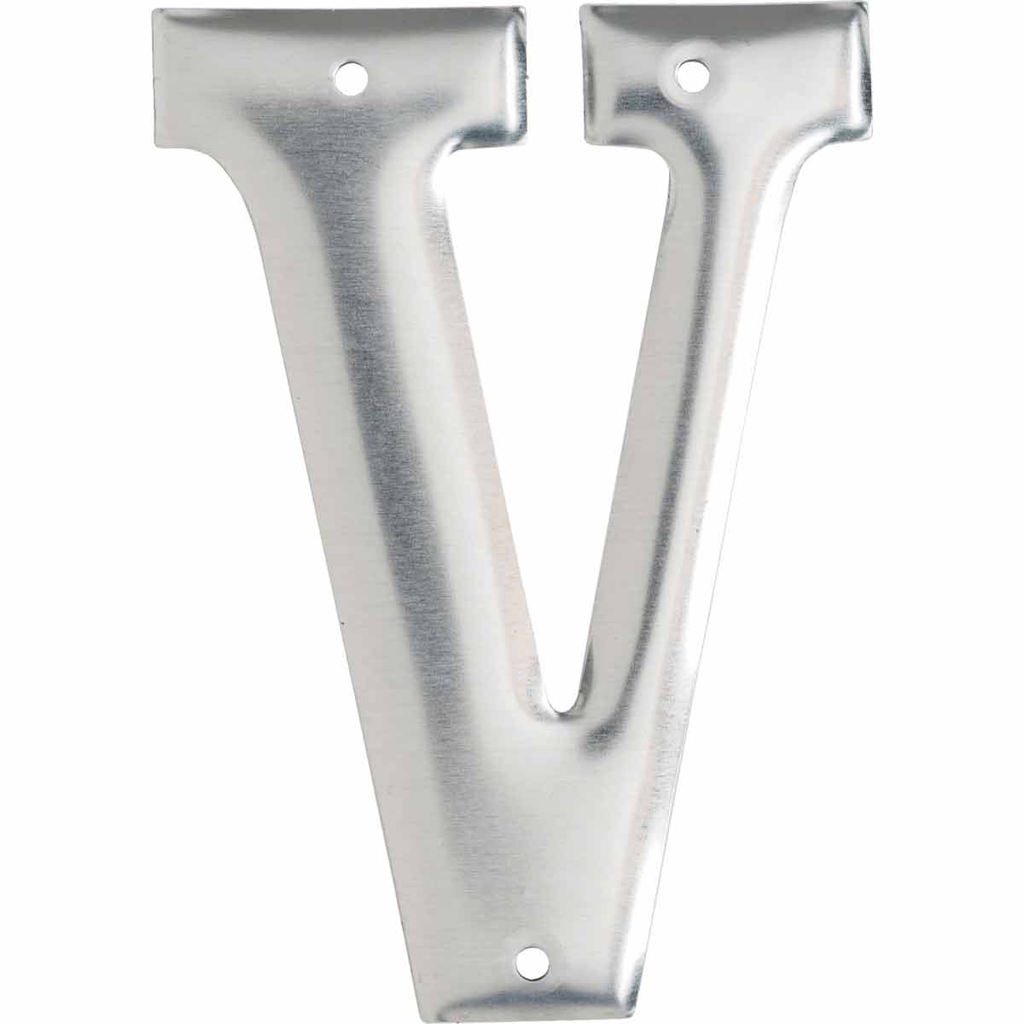 Product image for Brady 1600-V 1600 Series Permanent Aluminum Embossed Number and Letter Labels, V