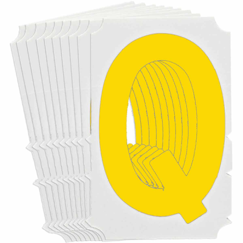 Product image for BRADY 5150-Q 4 in Vinyl N&L Yellow
