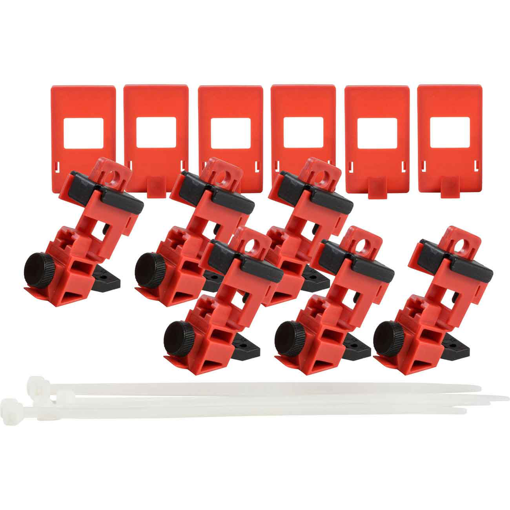 Product image for Brady 148698 TAGLOCK™ Circuit Breaker Lockout Devices - 120/277V Clamp-On, 6/Pack