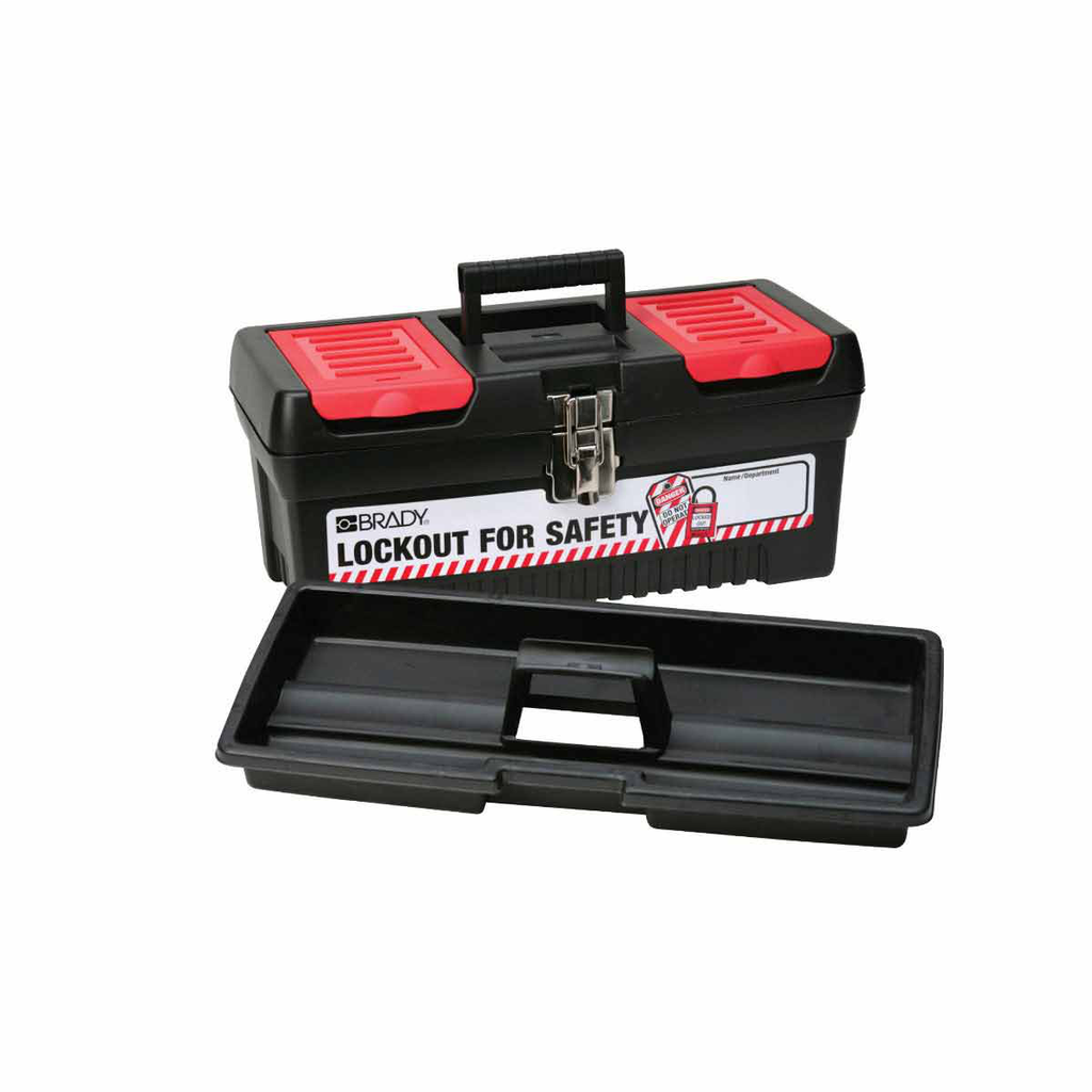 Product image for Brady 105906 Portable Lockout Tagout Station Boxes 7.8 in H x 16.2 in W x 7.3 in D