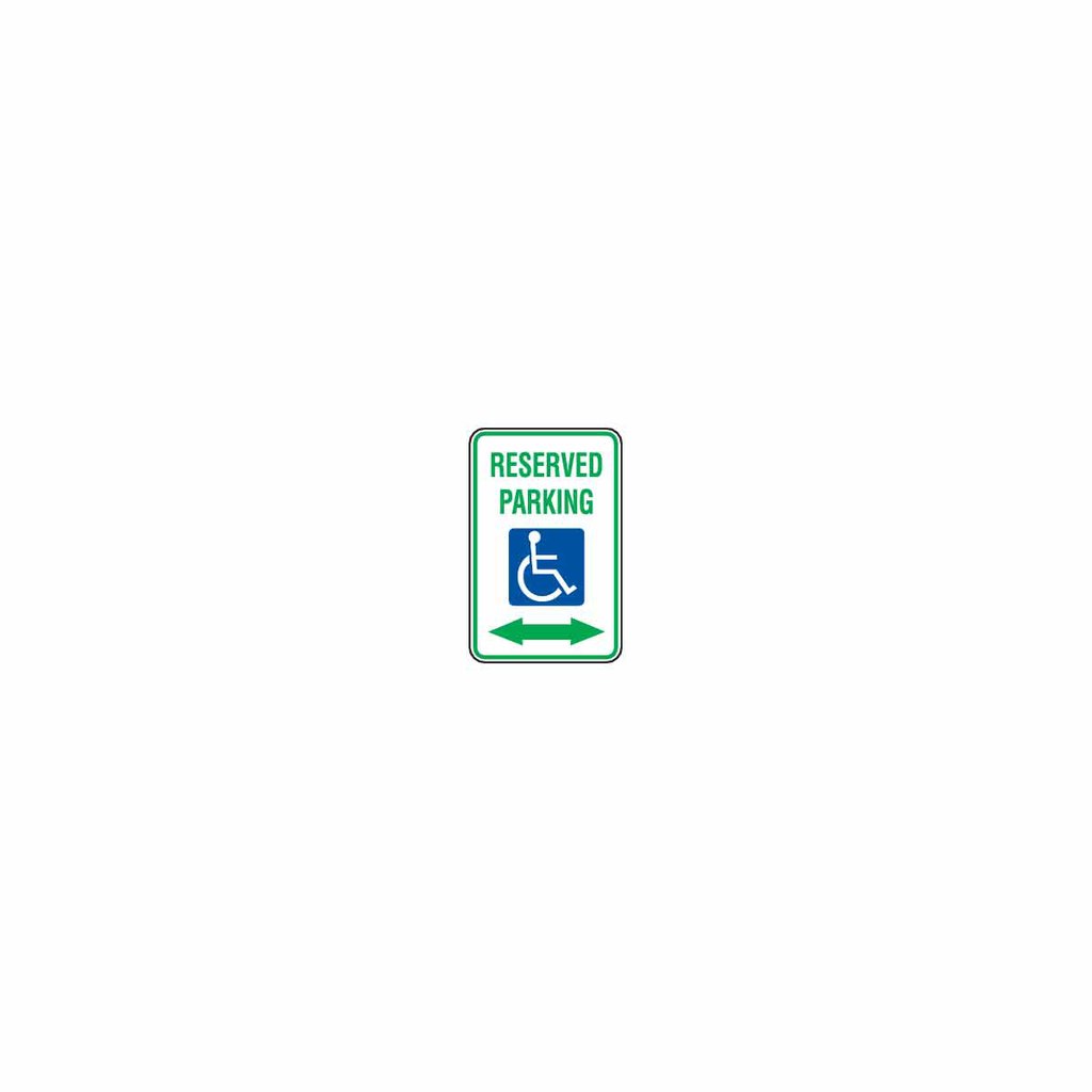 Product image for Brady 103747 Reserved Parking Sign, 18" H x 12" W x 0.090" D, Aluminum
