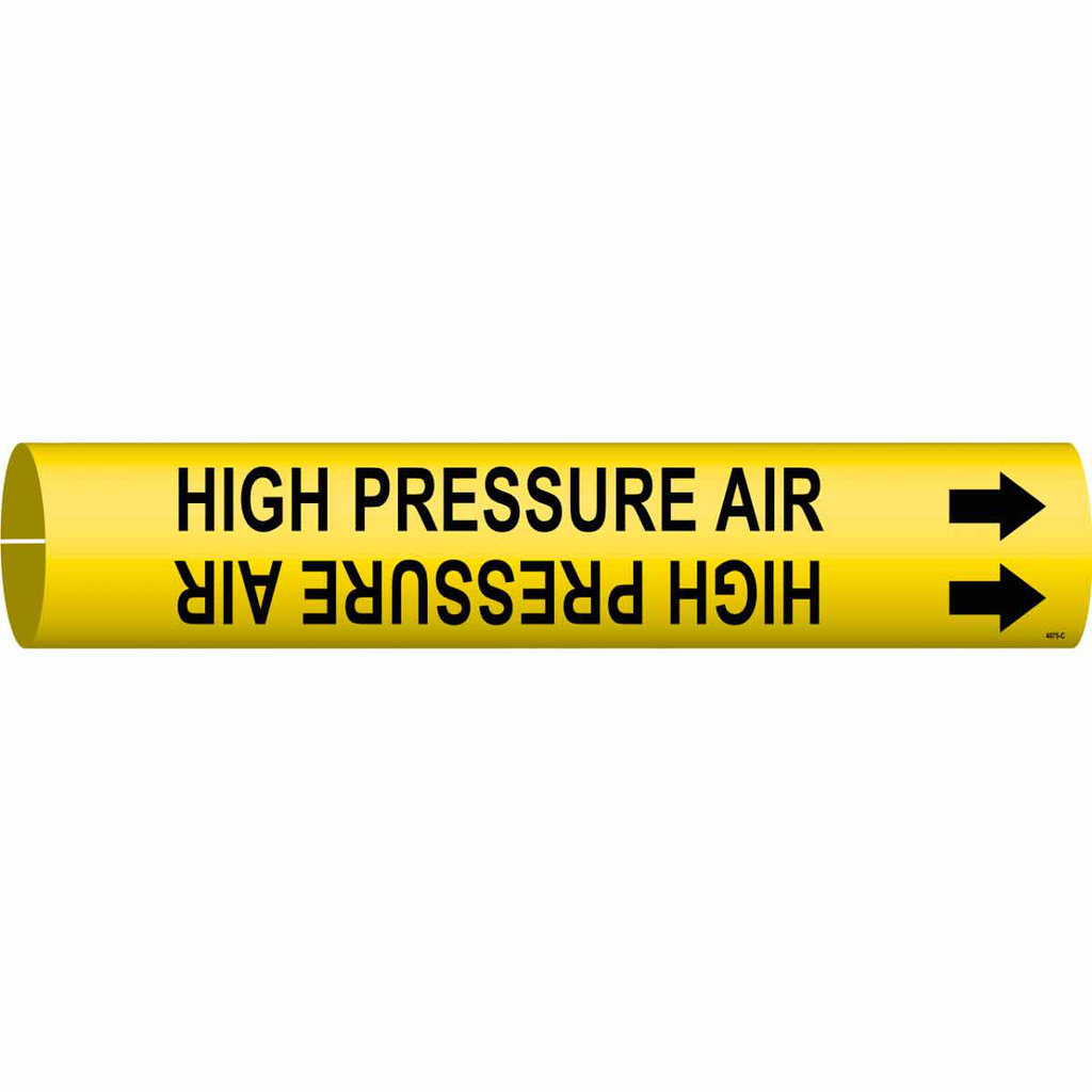 Product image for Brady 4075-C HIGH PRESSURE AIR Pipe Marker, Fits Pipes 2.5" Dia. Thru 3.875" Dia.