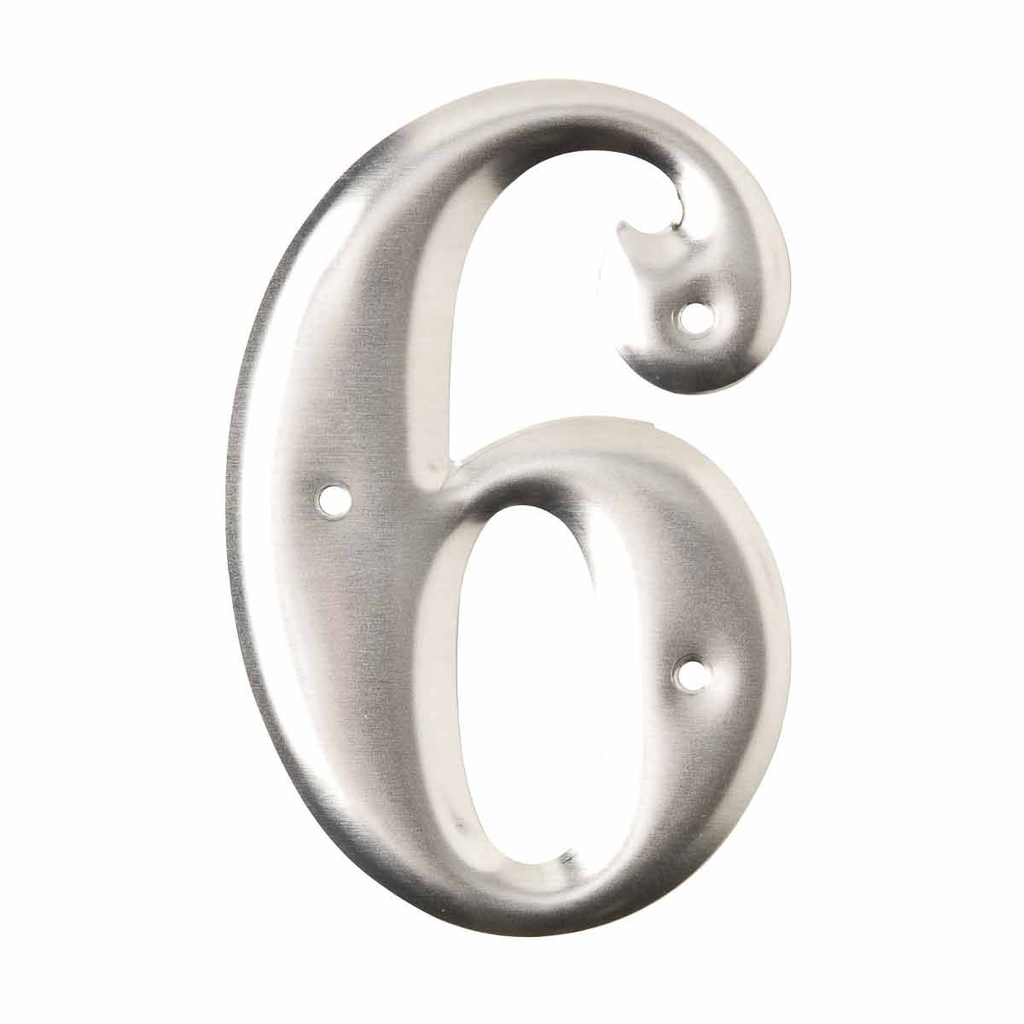 Product image for Brady 1600-6 1600 Series Permanent Aluminum Embossed Number and Letter Labels, 6