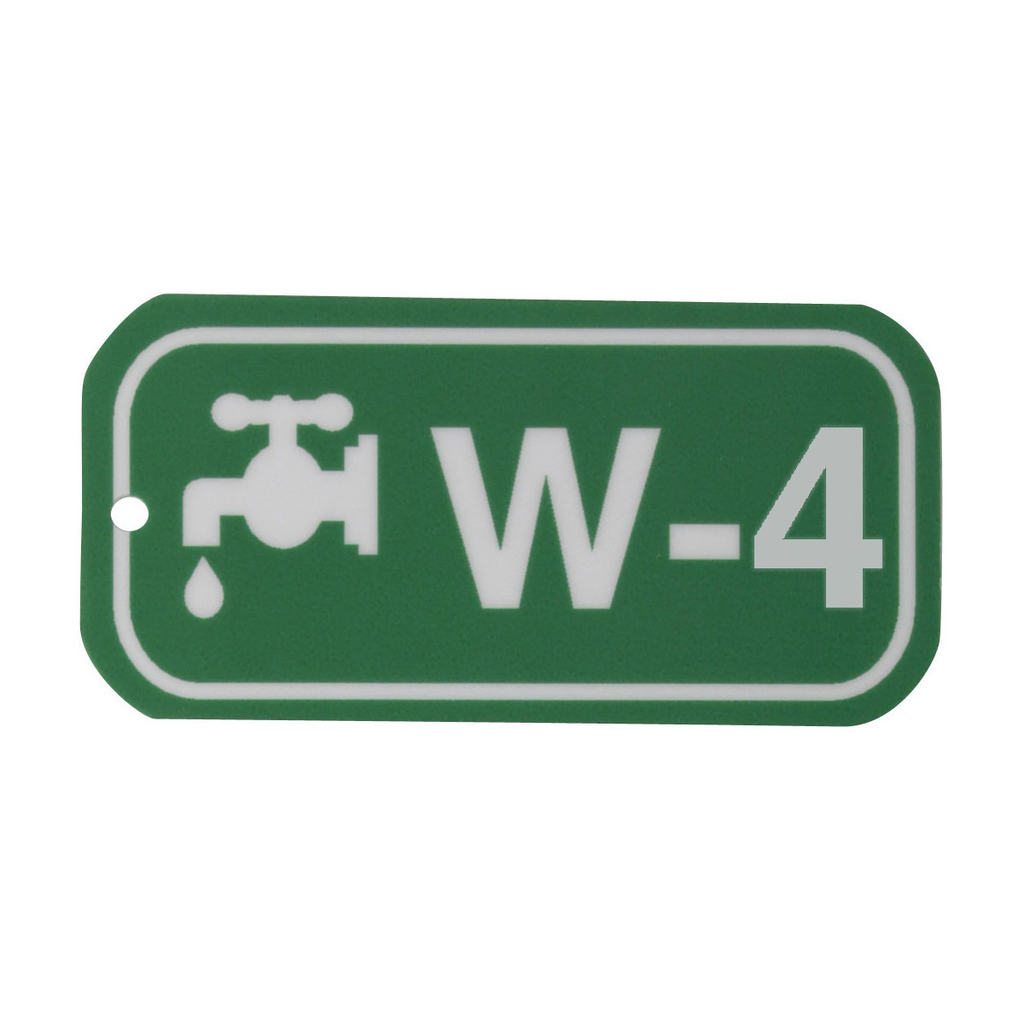 Product image for Brady 105647 Energy Source Tags for Water, W-4, White on Green