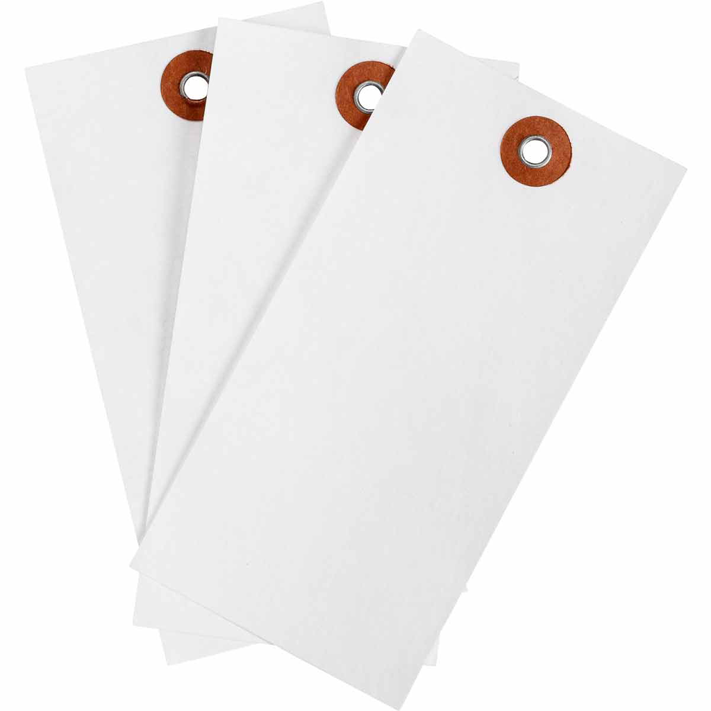Product image for Brady 102036 Blank Write-On Tags, 4.75" H x 2.375" W