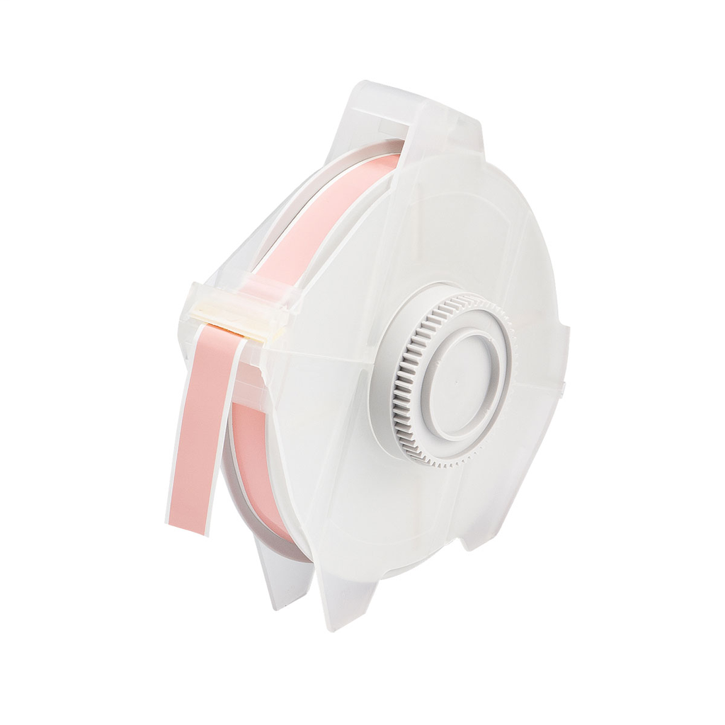 Product image for Brady 76601 GlobalMark Series Hi-Performance Polyester Labels, 0.5" W x 100' L, Pink