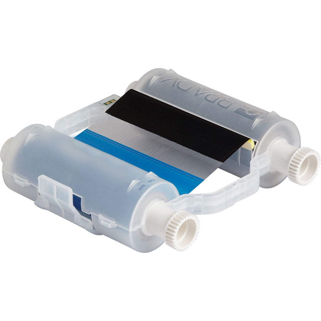 Brady B30-R10000-KB-8 B30 Series R10000 Printer Ribbon, Cartridge of 200', Black/Blue, 4.33" W , 100 Panels Sets Per Roll Product image for Brady B30-R10000-KB-8 B30 Series R10000 Printer Ribbon, Cartridge of 200', Black/Blue, 4.33" W , 100 Panels Sets Per Roll