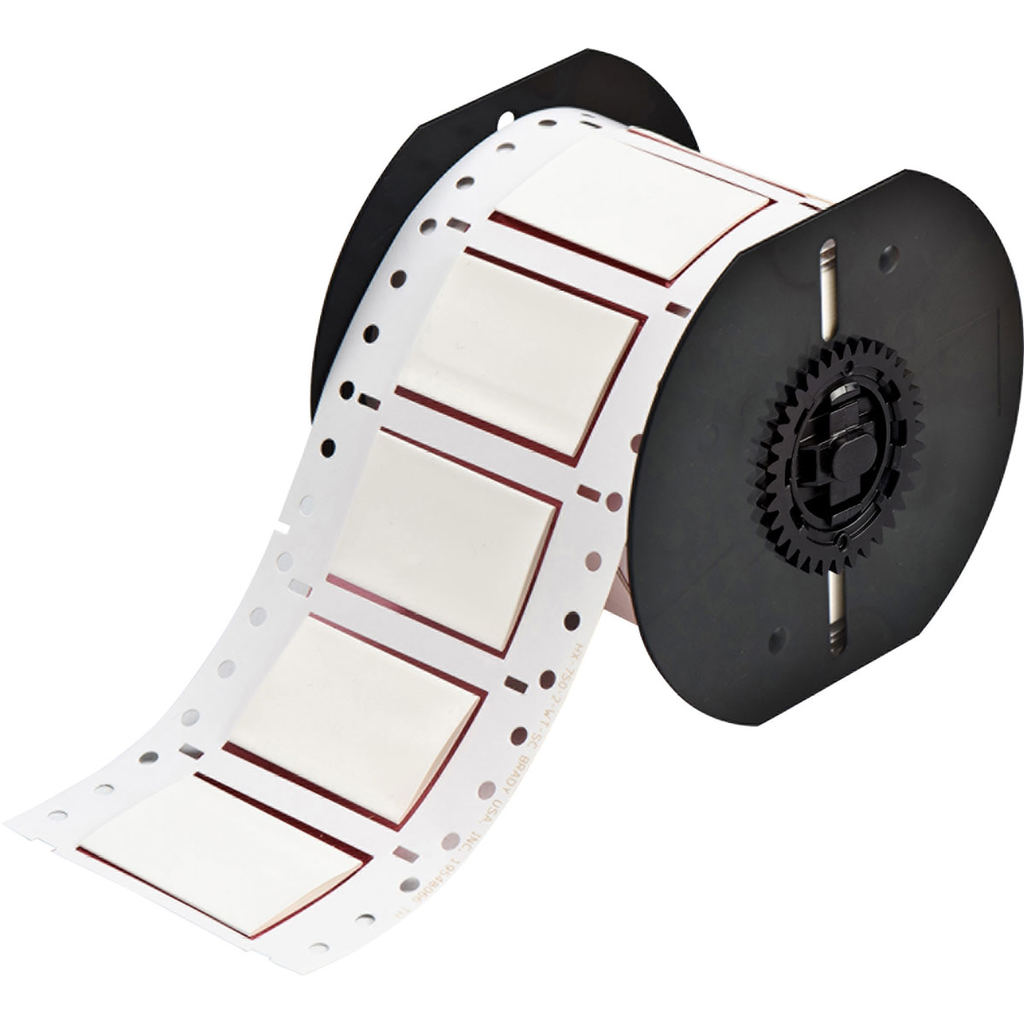 Product image for Brady B33-750-2-7642 B33 Series PermaSleeve HX Heat Shrink Wire Marking Sleeves, 0.75" Dia x 2" W, White, Roll of 150