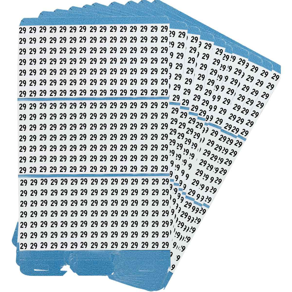 Product image for Brady PWM-29 Porta-Pack® Wire Marker Book Refill - Repositionable Vinyl Cloth, Legend 29