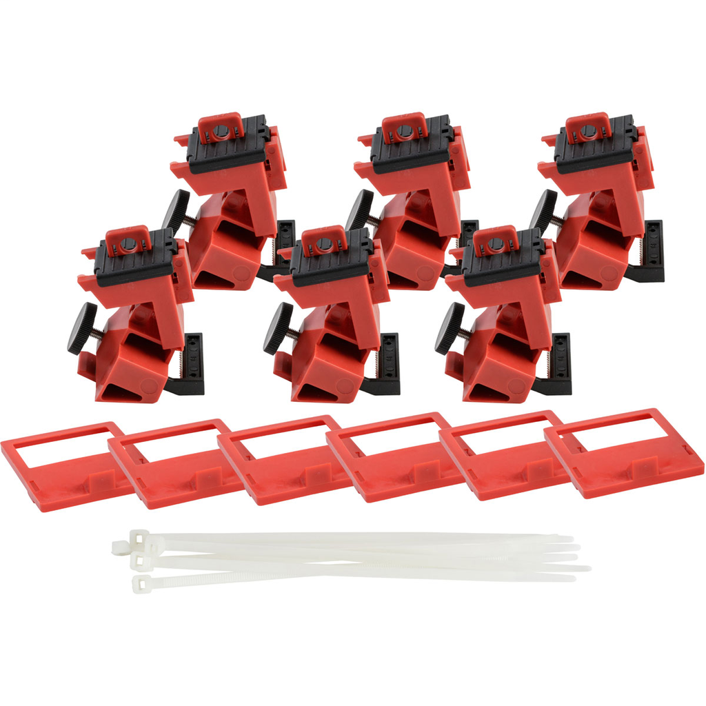 Product image for Brady 148687 TAGLOCK&trade; Circuit Breaker Lockout Devices - 480/600V Clamp-On, 6/Pack