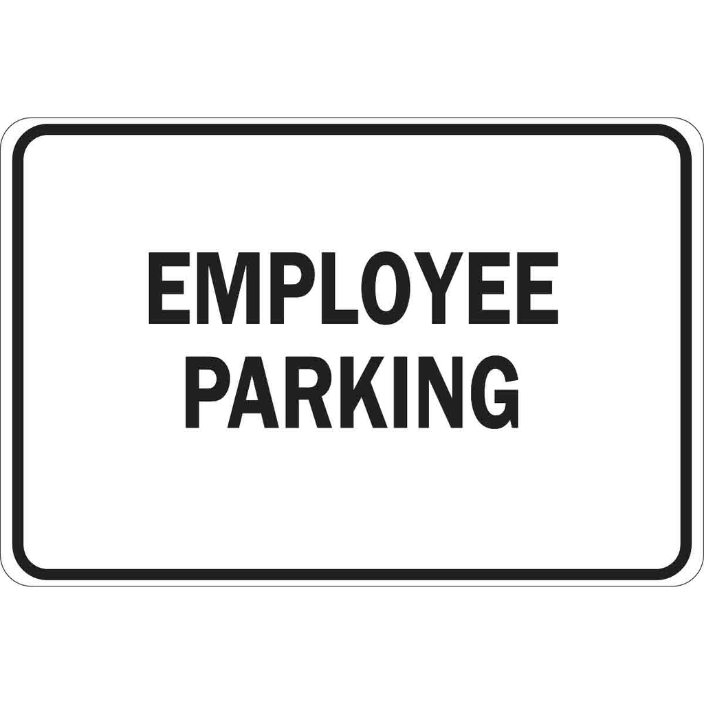 Product image for Brady 75101 Employee Parking Sign, 12" H x 18" W x 0.1" D, Fiberglass