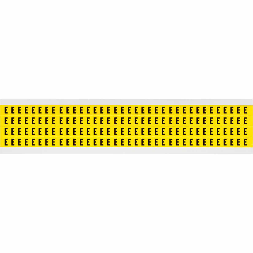 Brady 3400-E 0.25" Character Height Black on Yellow Repositionable Numbers and Letters, E Product image for Brady 3400-E 0.25" Character Height Black on Yellow Repositionable Numbers and Letters, E