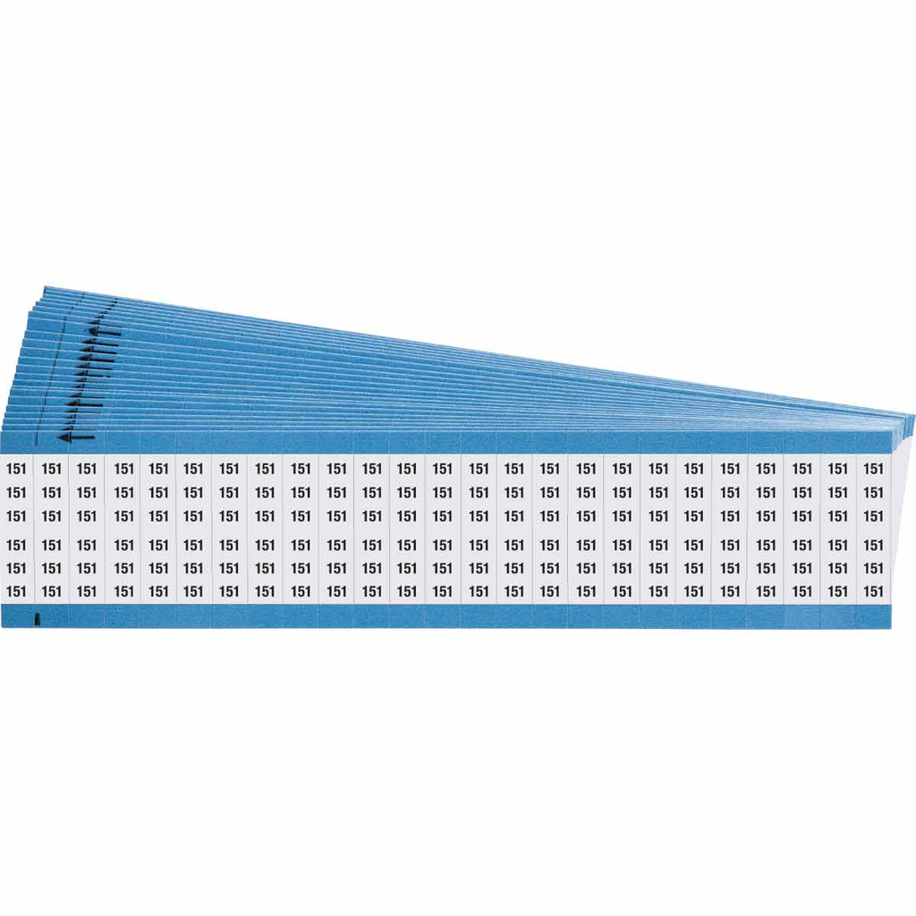 Product image for Brady WM-151-PK Wire Marker Card - Repositionable Vinyl Cloth, Legend 151