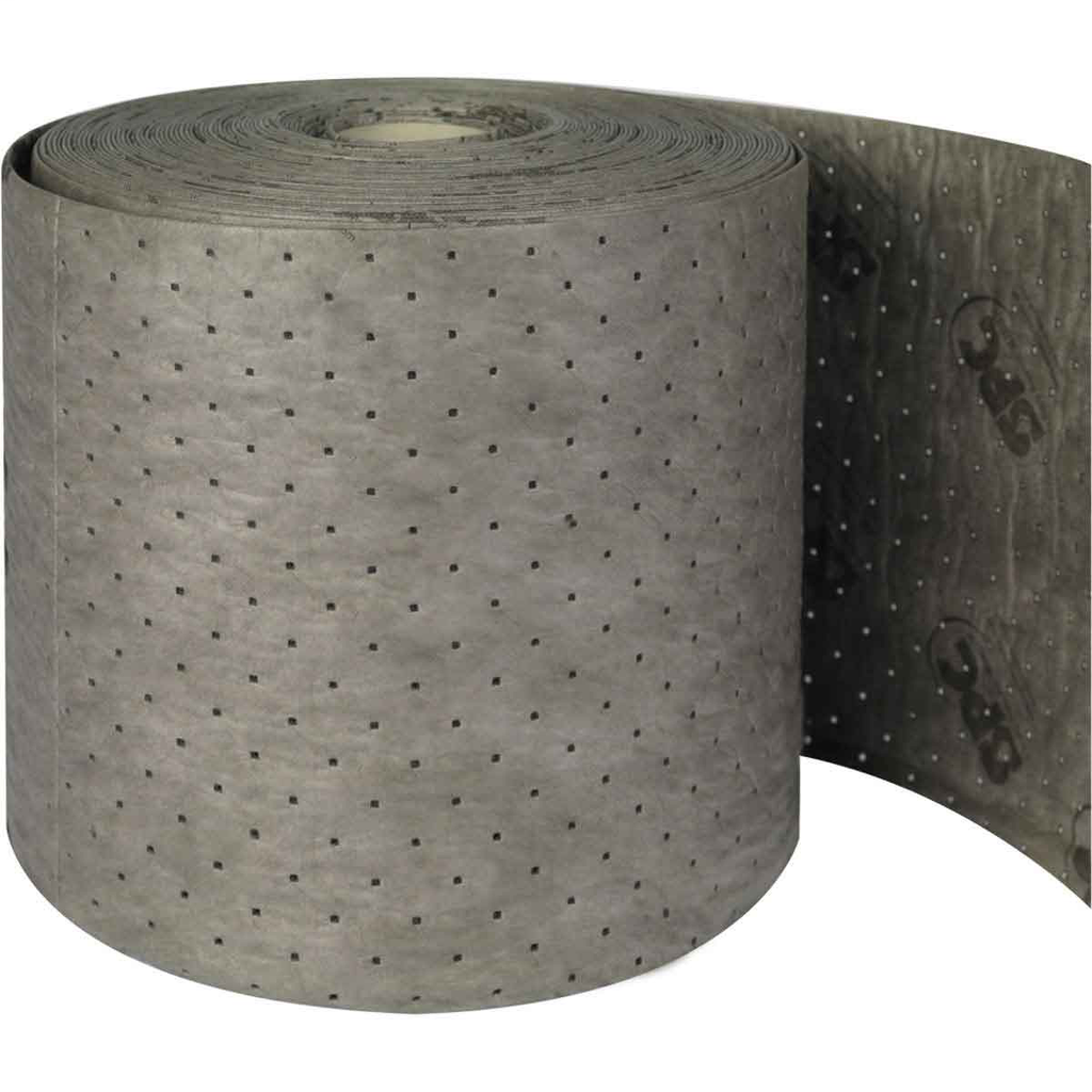 Product image for Brady UXT15P Xtra Tough Universal Absorbent Roll - Heavy Weight, 15" x 150', Absorbency Capacity 18 gal