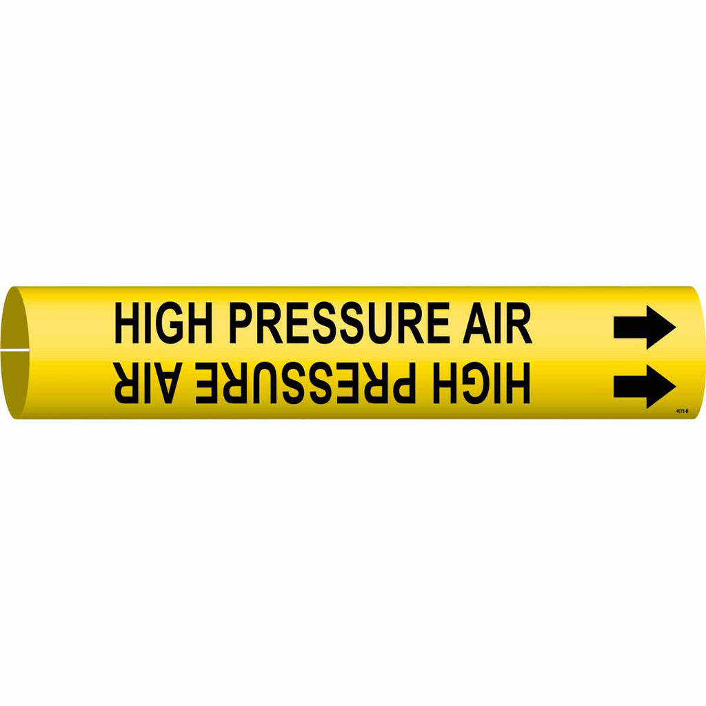 Product image for Brady 4075-B HIGH PRESSURE AIR Pipe Marker, Fits Pipes 1.5" Dia. Thru 2.375" Dia.