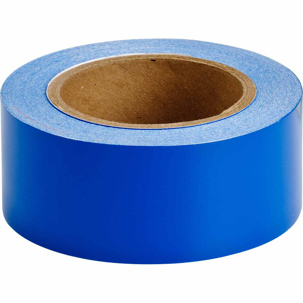 Product image for Brady 55262 Solid Color Banding Tape for Pipe Marking - Roll Form, Pressure Sensitive Vinyl, Blue, 2" x 30 Yd