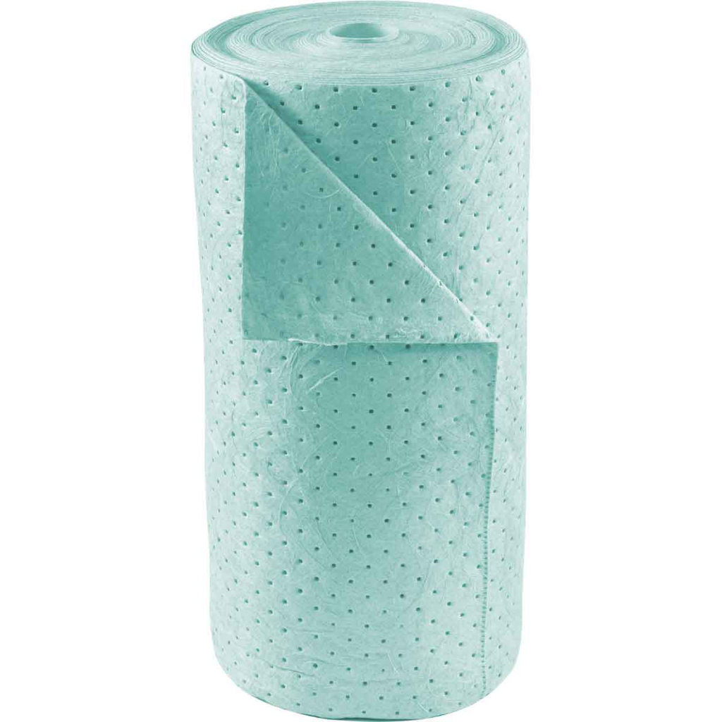 Product image for Brady SPCUN3800 Universal Plus Chemical Absorbent Roll - Medium Weight, 30" x 150', Absorbency Capacity 39 gal