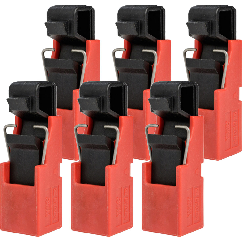 Product image for Brady 148700 TAGLOCK™ Circuit Breaker Lockout Devices - for 120V Breakers, 50/Pack